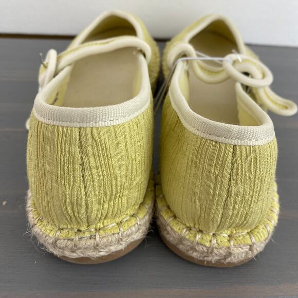 CL by Laundry Espadrille Mary Jane Ballet Flats Women 7.5M 8.5M Yellow Beach NEW - Picture 5 of 9